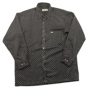 PAT Sport‎ Button Up Shirt Mens Sz 100 Black Geometric XL